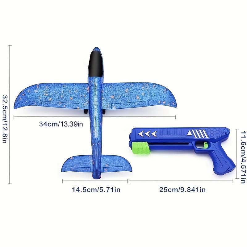 Colorful Durable Foam Airplane Launcher Toy, 1 Set Outdoor Fun Handheld Hand-Throwing Airplane Toy, Outdoor Sports Toy for Kids, Birthday Gift for Boys & Girls