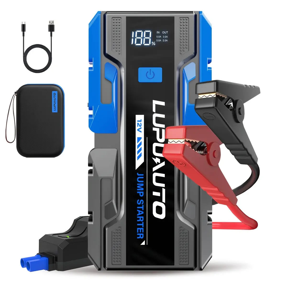 Lupuauto Compact Portable Emergency Power Kit - Portable Tire Pump for Car, Tyre Pumps, Tire Inflation Tool, Automotive Repair Accessory