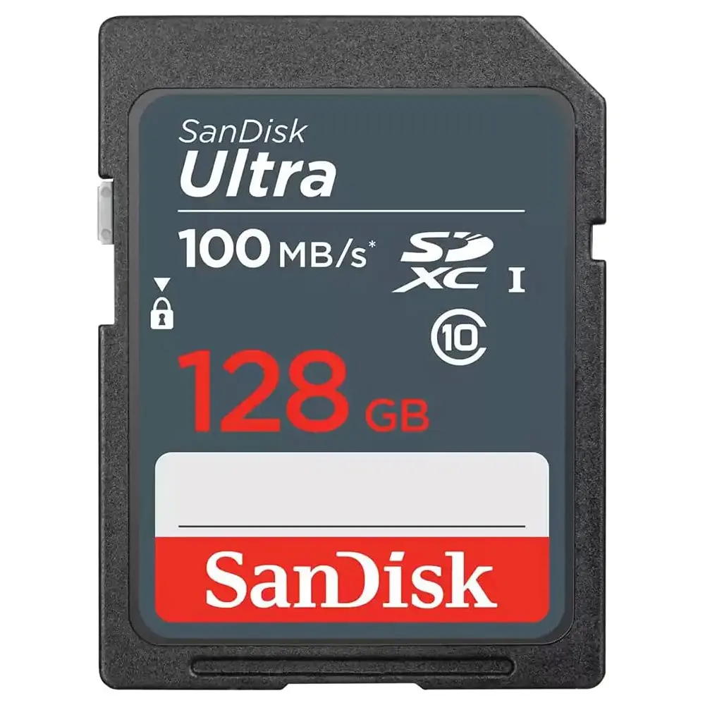 Sandisk Ultra 128 GB SDXC UHS I Memory Card 100 MBs Sandisk Ultra 128 GB SDXC UHS I Memory Card 100 MBs