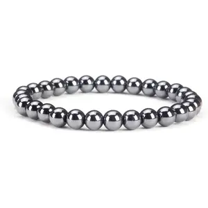 Cherry Tree Collection | Stretch Bracelet | 6mm Beads (Hematite)
