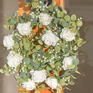 Serra Artificial Flower Rose Flower Vine,graduation bouquet, 1-Piece Faux Floral Garland for Romantic Wedding and Home Decor, Dining Table Centerpiece, Artificial Flower Arrangements
