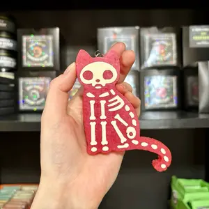 Skeleton Cat Car Freshie | Scented Car Air Freshener