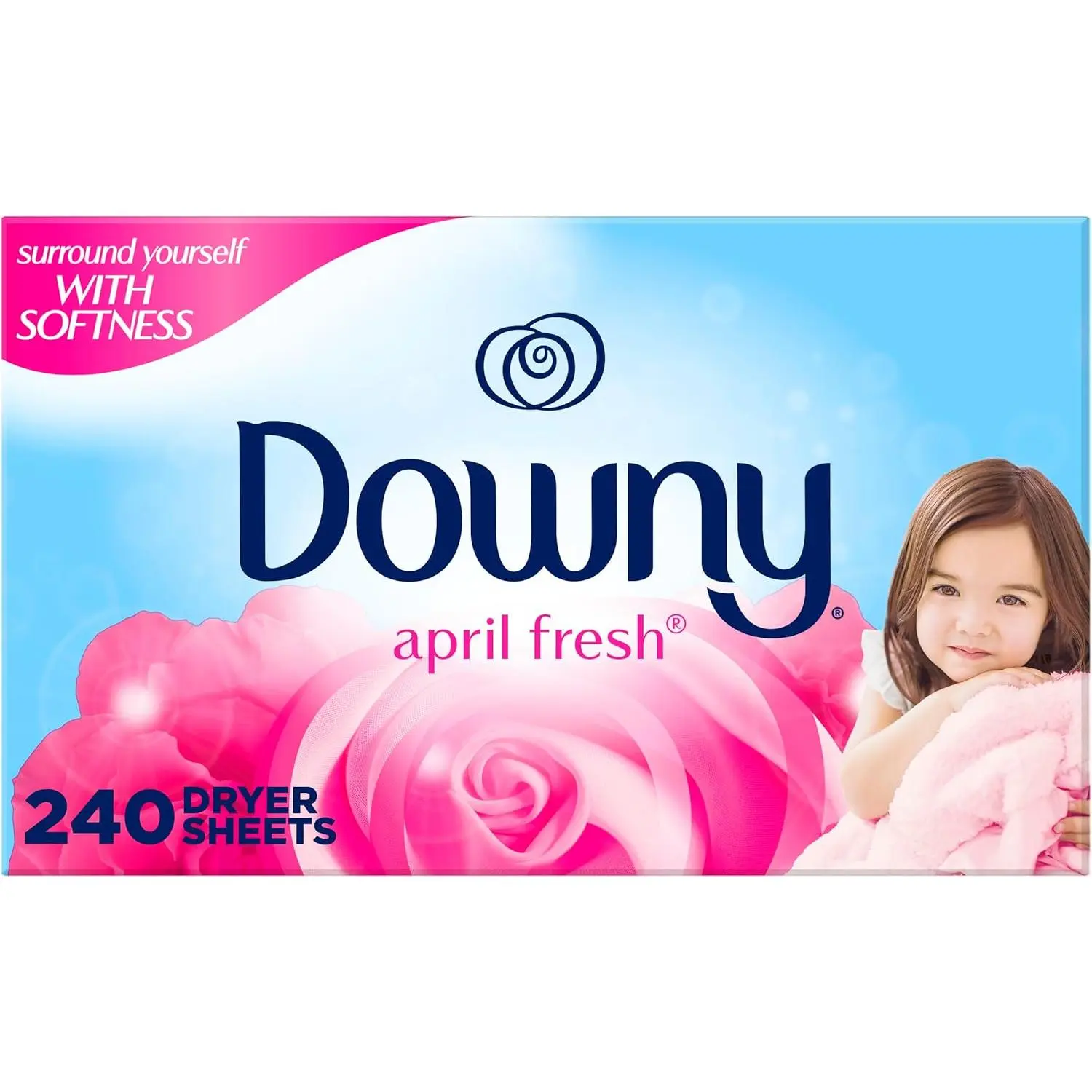 Household Downy Fabric Softener Dryer Sheets - Floral April Fresh Scent, 240 Count