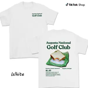 ⛳[100% Cotton][Graphic Tee]Augusta National Golf Club Shirt for Men and Women, Trendy Pimento Cheese Sandwich Design, Golf Humor Graphic Tee, Soft Unisex Cotton Apparel, Perfect Gift for Masters Fans, Golf Enthusiasts, and Sports Lovers