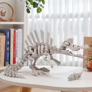 3D Printed Dinosaur Skeleton Figurine, Decorative Figurines, Indoor Outdoor Decoration Statue, Unique Gift for Friends & Collectors, Perfect for Birthdays & Holidays