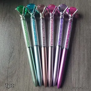 Pastel Crystal Shimmer Ballpoint Pen, Automatic Retractable Design, Ideal Gift for Women & Special Occasions, Stationery Essentials