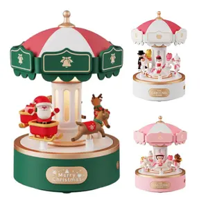 Carousel Design Music Box, 1 Count Rotating Music Box, Creative Music Box for Home Decor, Birthday Gift for Friend & Family
