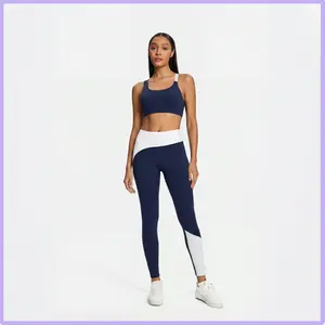 Women's Two-Piece Sports Set Brown & Cream Casual Athletic Wear Comfortable Activewear for Fitness Sports Sets sporty yoga clothes
