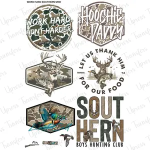 Work Hard Southern Mini DTF Transfer Gang Sheet 24.5" wide x 36" long. Direct To Film Mini Gang Sheet