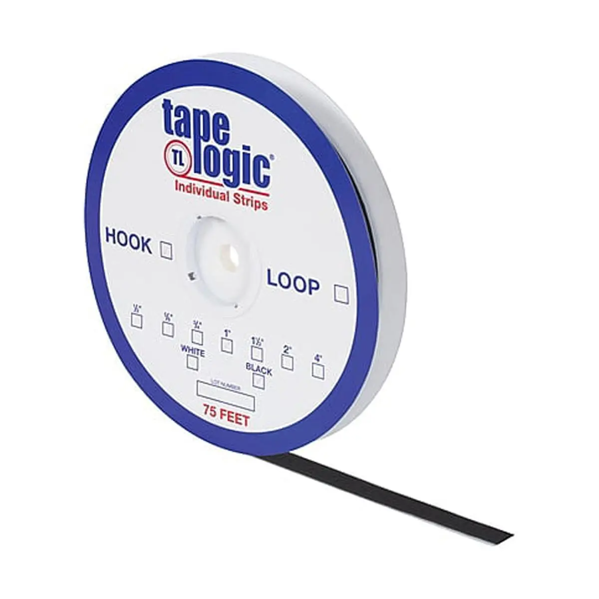 Tape Logic Black Hook Tape Adhesive Strips, 4 in x 75 ft, Heat Resistant Removable for Indoor/Outdoor Signs, Displays & High-Low Temperature Environments with Secure Bond