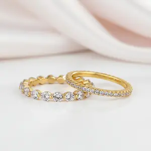Yellow Gold Women's Stackable Wedding Band Set
