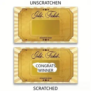 20pcs Blank Scratch-Off Cards, Birthday Party DIY Game Cards, Business Event Drawing Cards, Fun Activity Cards, Congrats Winner