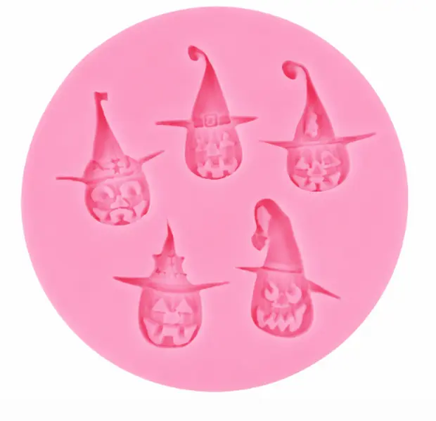 Jack-O'-Lantern Witch Silicone Mold | Halloween Pumpkin Fondant & Chocolate Mold