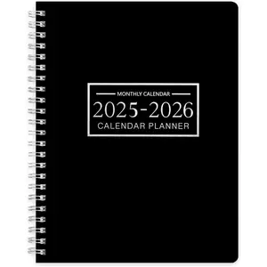 Monthly Planner 2025-2026, 2025 Calendar 24 Months Planner, January 2025 - December 2026, 8.5" x 11", Academic Planner Hard PVC Cover with Spiral Bound