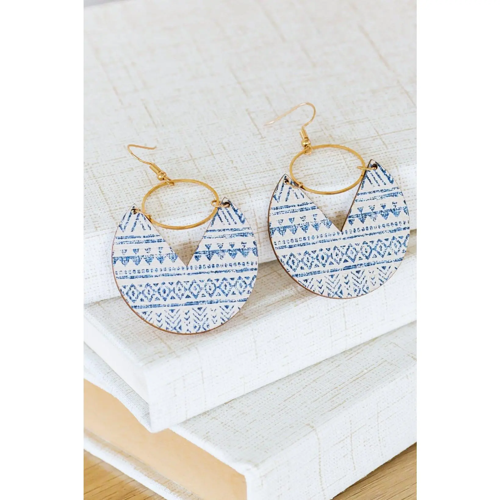 Ocean Drift Hoop Earrings - Blue