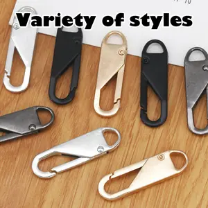 20 Counts Zipper Pulls, Zinc Alloy Replacement Tabs for Luggage- Tool-Free Snap-On Installation,Random Colors Classic Design Detachable Fashionable
