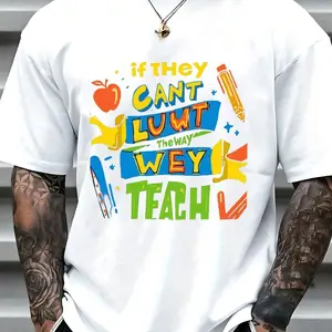 If They Can't Lum The Wey We Teach Nigerian Pidgin Teacher T-Shirt - Funny School Humor Graphic Tee, 100% Soft Cotton Crew Neck, Breathable Summer Casual Top for Educators - Perfect Gift for Teachers Who Love Culture and Class