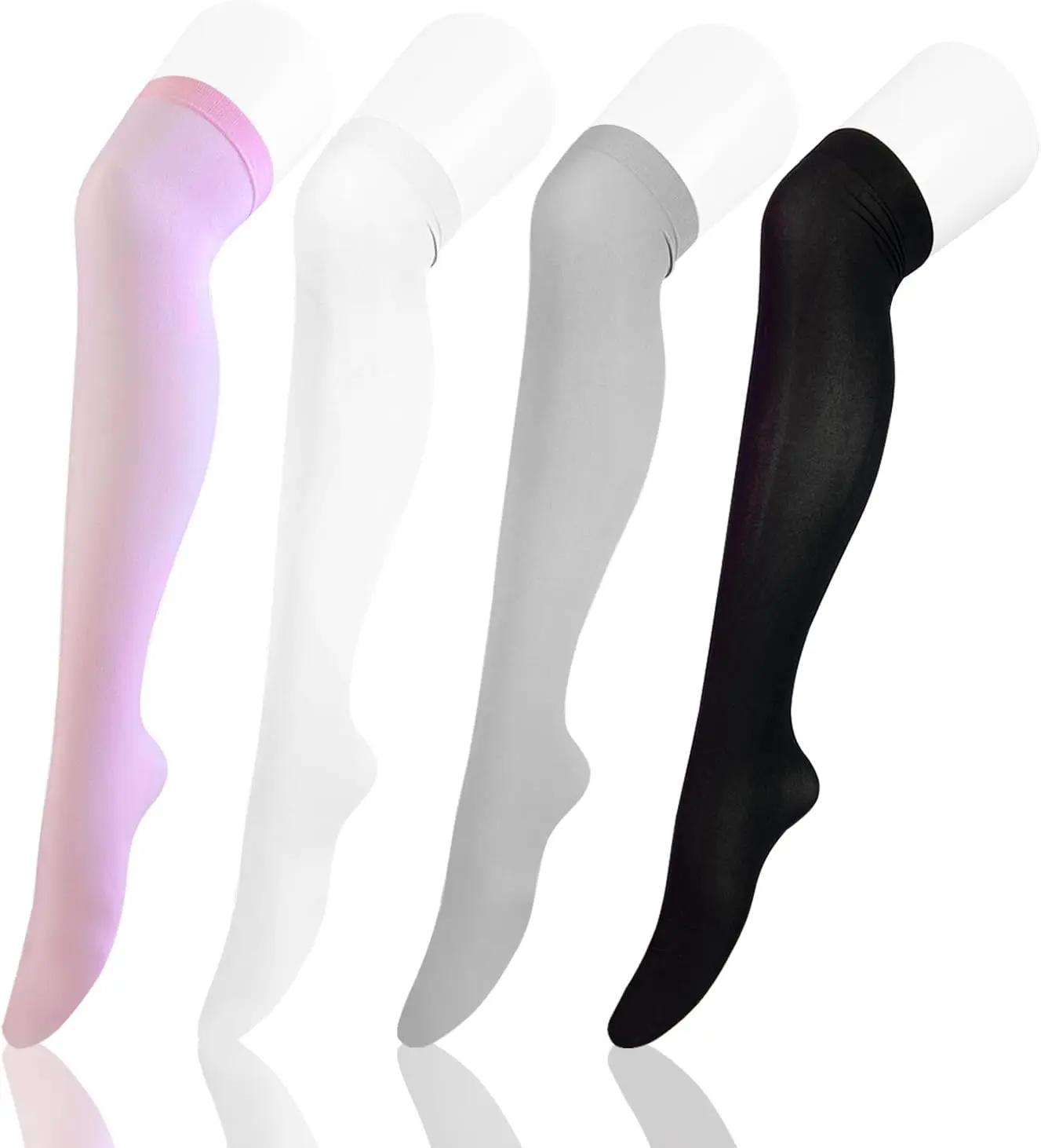 KORURACLUB Thigh High stocking knee high socks Stockings for women(4 Pairs Set)– Over Knee Socks Sexy Long Stockings