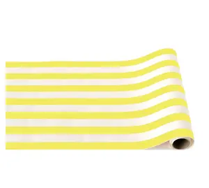 SOLEIL YELLOW SIGNATURE CABANA STRIPE TABLE RUNNER