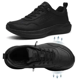 Wide toe off-road running shoes, lightweight,casual shoes, comfortable, no need for straps, easy to put on and take off, suitable for daily sports and leisure, dirt resistant and easy to clean, black khaki color, Sneakers Lightweight forRunning