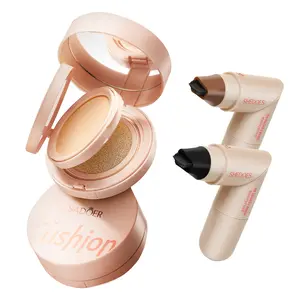 Rotating Eyeliner Stamp Pen – Dual-Head Design with Wing Stamp &2in1 air cushion bb cream Double-layer concealer set suitable for full face