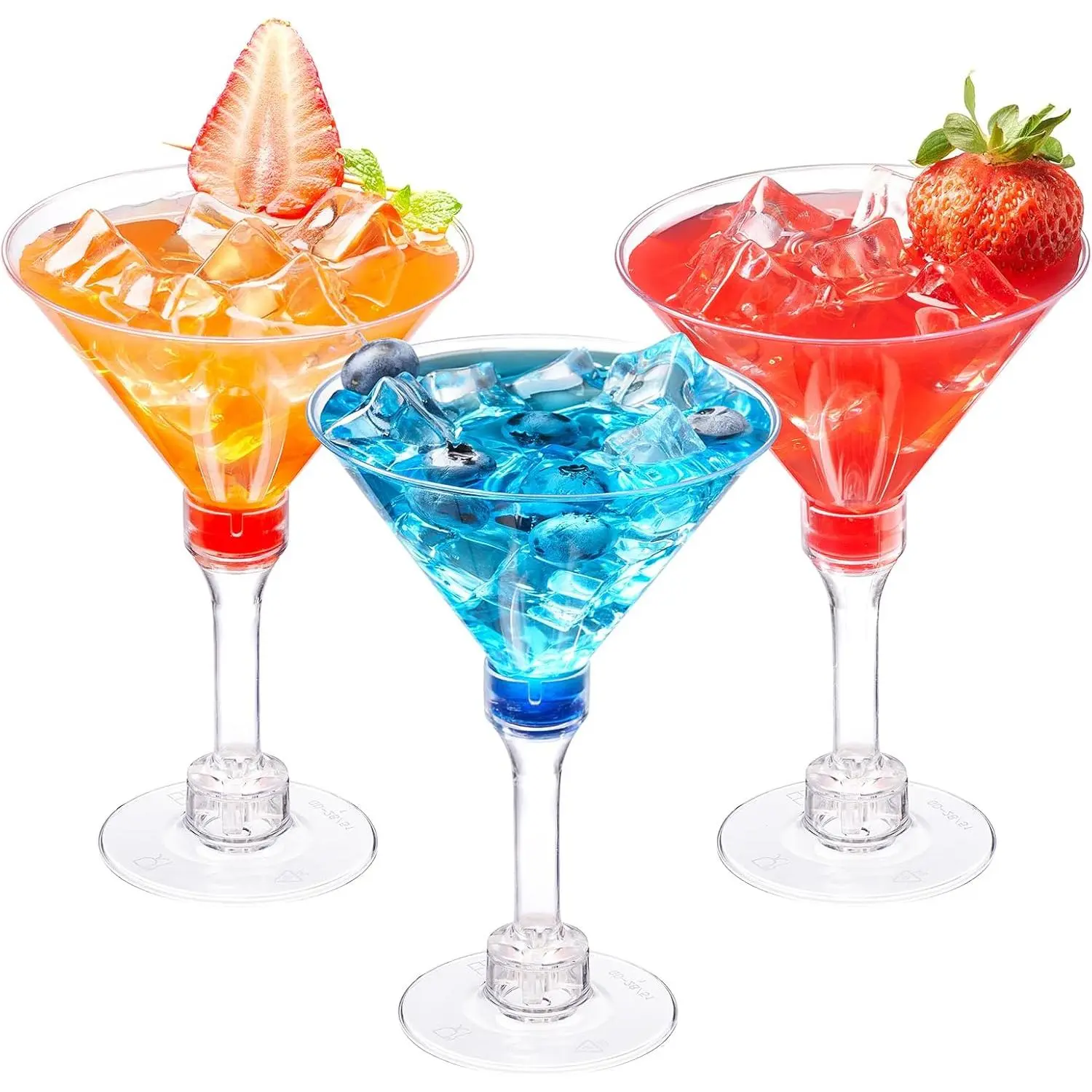 25-Pack 5oz Lightweight Stylish Plastic Martini Glasses - Tall Disposable Drinkware, Affordable Price, Tall Shape for Birthday, Hosting Small & Large Events, Home Dessert Cups