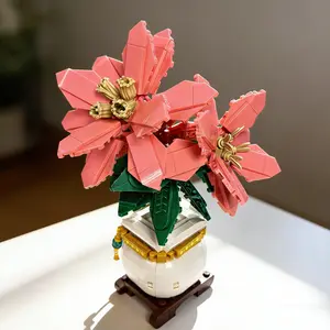 Handmade Plant Assembly Desktop Decoration DIY Eternal Flower Eco-Friendly Building Block Set Educational Toy Gift Home Decor