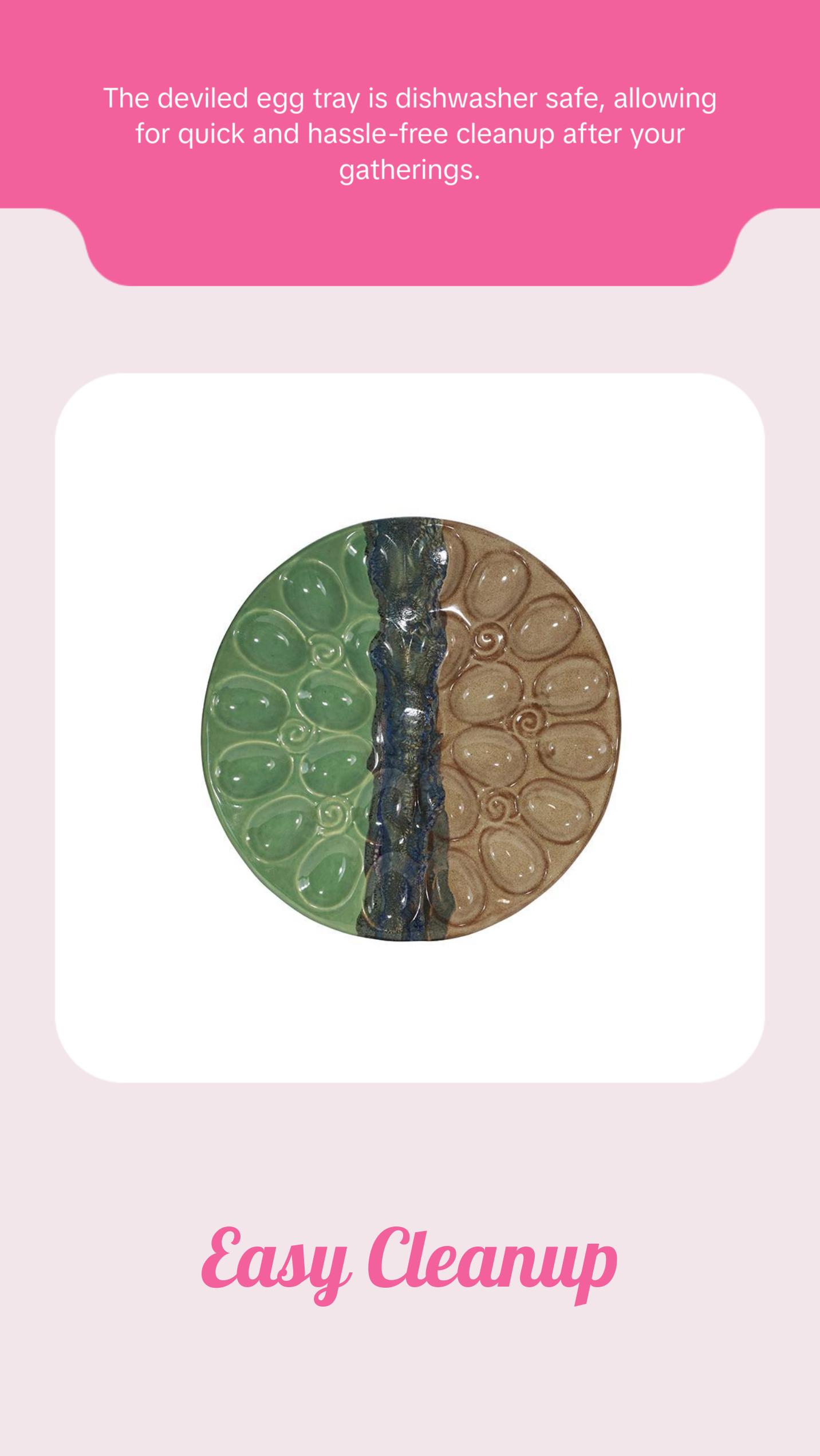 Handmade Ceramic Deviled Egg Tray