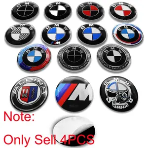 4Pcs 56mm Car Vehicle Wheel Center Hub Caps Emblem Badge Sticker Decals Vehicle Exterior Decoration Accessories For BMW M F20 G20 E60 E39 E92 F11 E90 E46 F10 F30 E87 Automobile Decals