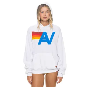 LOGO PULLOVER RELAXED HOODIE - WHITE