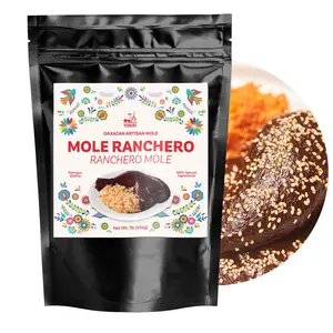 Yerbero - Authentic Artisan Mole Poblano Ranchero 1.1 Lb (455gr) | Artesanal Ranchero Spicy Mole Paste | Premium Quality Ingredients, All Natural, No GMO´s, No Additives. Imported From Puebla Mexico.