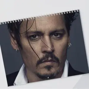Johnny Depp 2026 Calendar Wall Poster 12 Month Hollywood Actor Photos, Fan Gift, Collectible, Room Decor for Movie Lovers, Matte Glossy Finish
