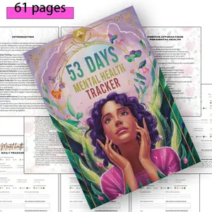 53-Day Mental Health Tracker Record Notebook, Guided Log for Daily Mood, Habits & Wellness Reflection, for Adults to Encourage Consistency & Support Emotional Well-Being