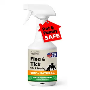 Nature’s Home Flea & Tick Spray Peppermint – 16 oz