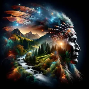 Indian Chief Pattern DIY Diamond Arts Colorful Painting Kit without Frame, DIY 5D Diamond Arts Colorful Painting Kit, Wall Art Decor for Home