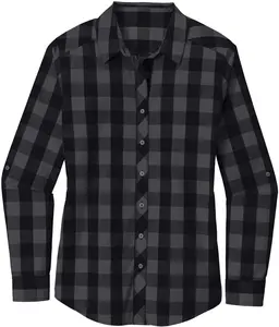Women’s Buffalo Plaid Flannel Shirt Button Up Open Collar Lightweight Super Soft French Front Top