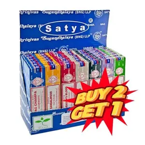 Satya Incense | Buy 2 Get One Free | Palo Santo | Dragons Blood | Nag Champa | Patchouli | Sandalwood | Sticks | Cones | Scents | Fragrance