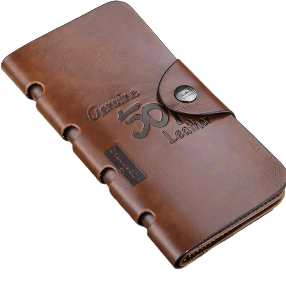 Men's Bifold Leather Wallet ID Card Holder Checkbook Long Clutch Billfold Purse