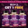 (3-Pack) 24-in-1 Advanced Hair Growth Vitamins | Biotin 10,000mcg, Collagen, Patented OptiMSM, goMCT, Saw Palmetto | Naturally Regrow Stronger & Healthier Hair, Skin and Nails | Stops Hair Loss | 180 Day Supply