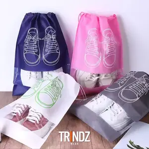 Shoe Storage Travel Bags, NEW Convenient Travel Non-Woven Drawstring Shoe Bag, Dust-proof!