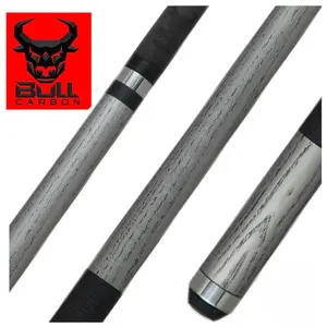 LD3 Model Carbon Fiber Billiards Butt - 20oz Silver, Textured Grip, Unilock Joint