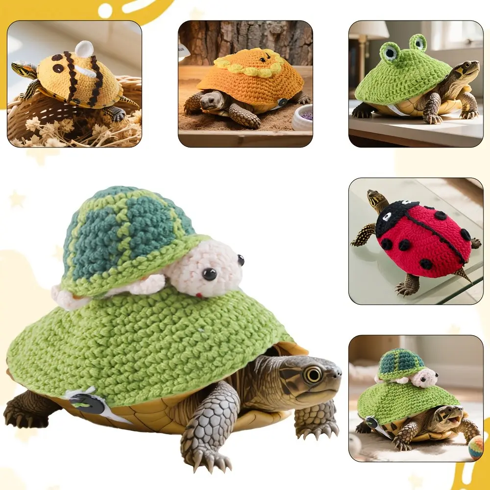 Knitted Turtle Clothes Pet Supplies Warm Cute Water Turtle Leopard Turtle Brazilian Turtle Grass Turtle Shell Decoration