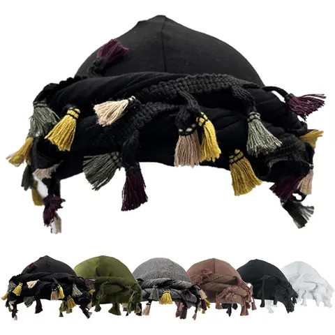 Silk Lined Halo Turban Stylish Adjustable Twist Head Wrap for Men and Women - Durag Cap with Elastic Pre-Tie Design for Comfort and Style