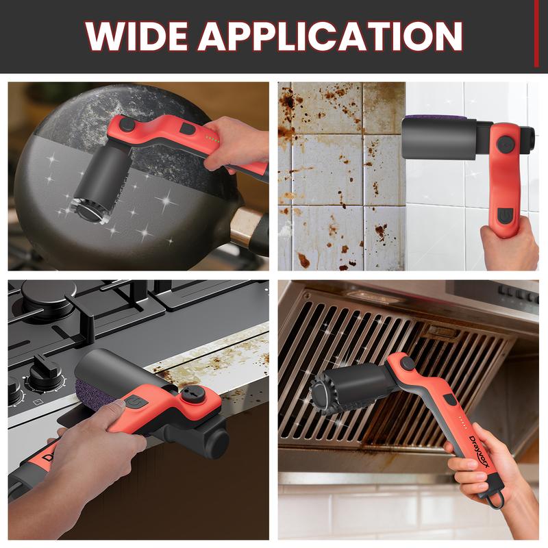 BBQ Grill Brush for Outdoor Grill, Cordless Electric Grill Cleaner, Rechargeable Grill Cleaning Brush,3 Powerful Speed BBQ Grill Brush for Outdoor Grill, 180°Adjustable