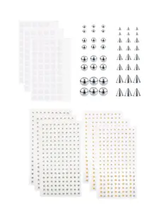 Non Piercing Lip Eyebrow Ear Stickers Fake Reusable Earring Studs Hip Hop Fake Nose Nails Ring Body Belly Button Jewelry