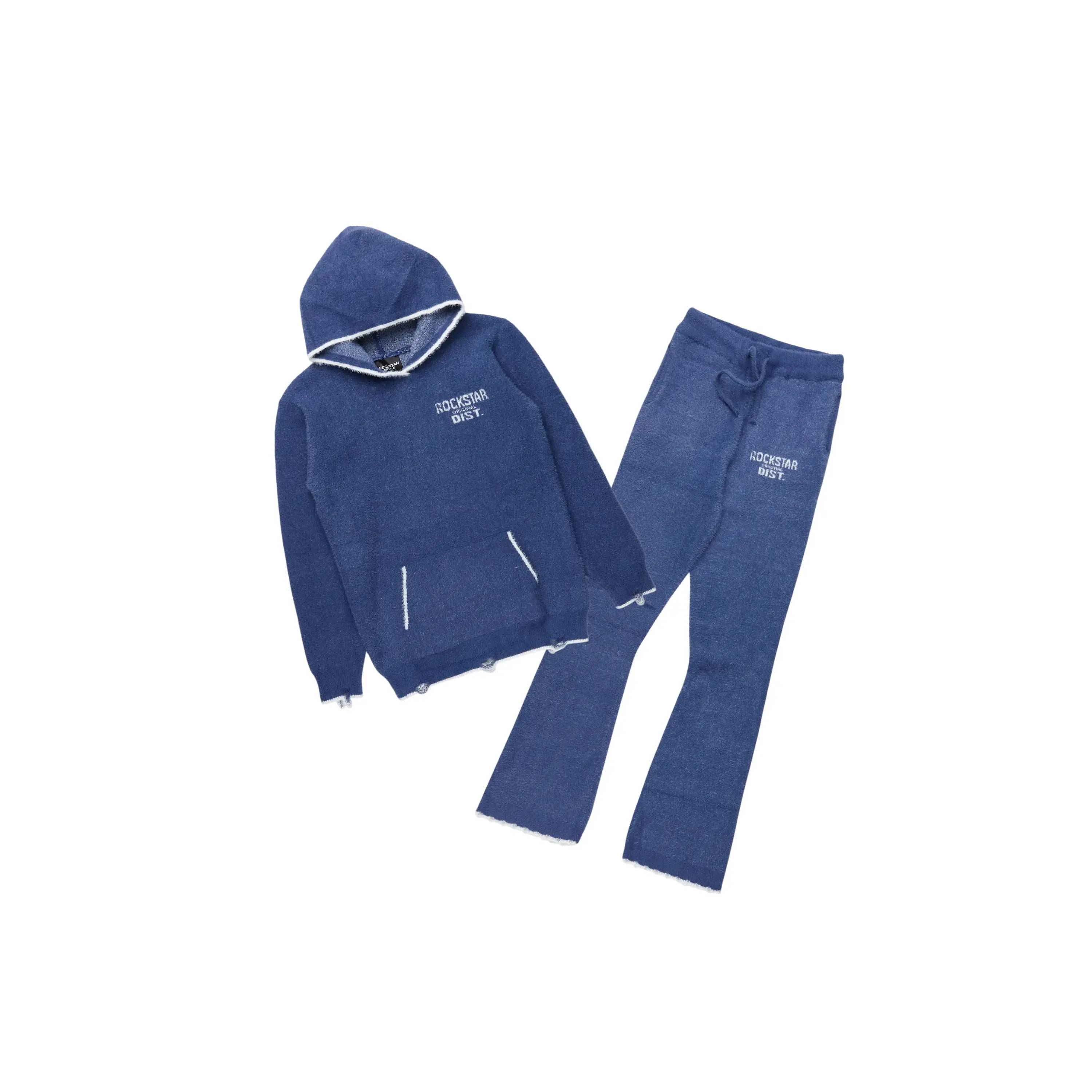 Girls Lake Mohair Navy Knit Track Set