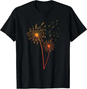 Music Note Design For Men Women Music Teacher Music Lover Casual Short Sleeve Cotton T-Shirt