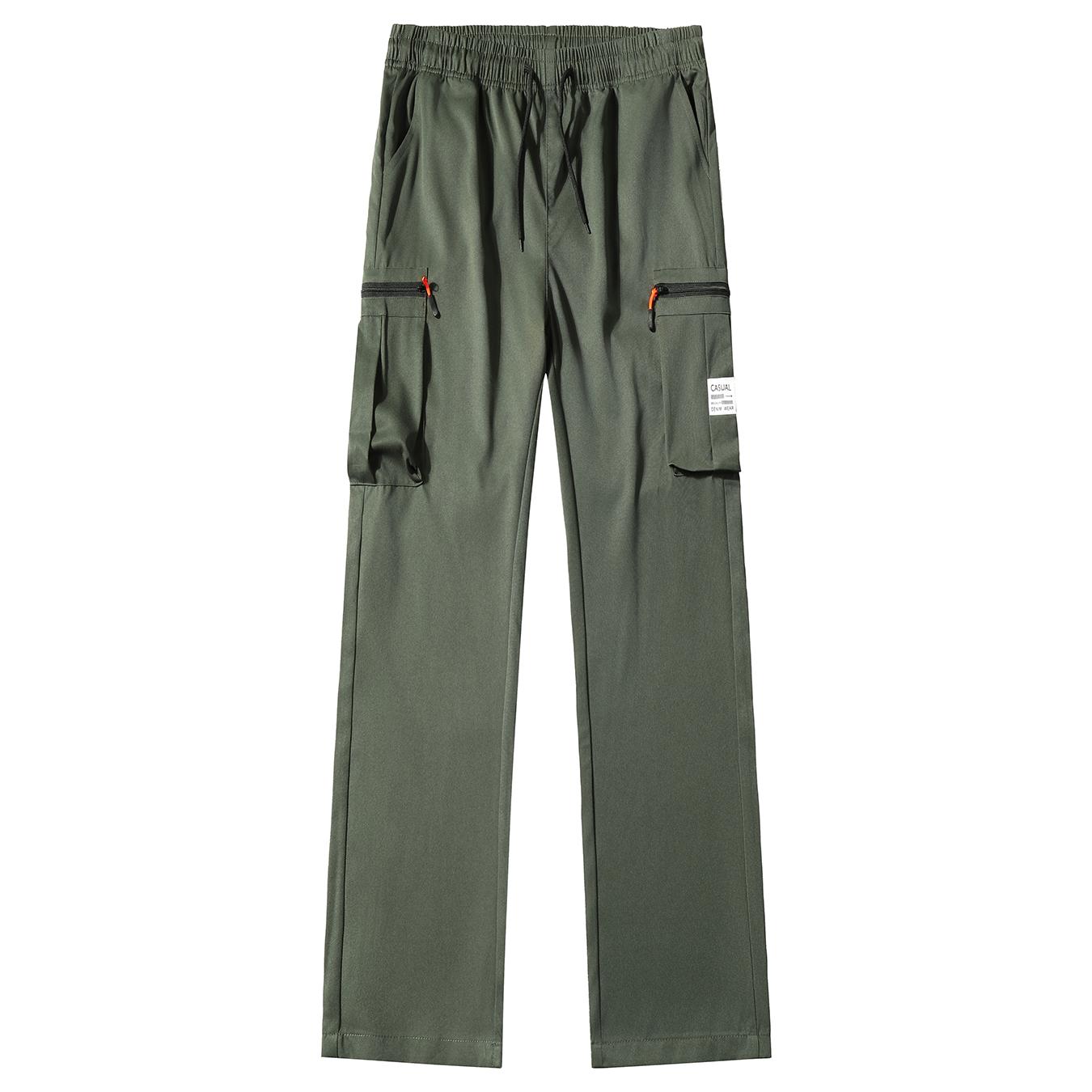 Men’s slim-fit cargo joggers, quick-dry athletic pants with drawstring and zippered pockets, lightweight workout trousers for gym and everyday wear