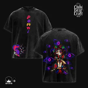 The Amazing Digital Circus Pomni Graphic Shirt Glitch Art Vintage Washed Oversized T-Shirt Weirdcore Creepy Eyes Hoodie TADC Edgy Streetwear Y2K Merch Tee Gift For Fan Clothes