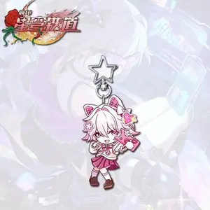 Game Honkai Star Rail Evanescia Silver Wolf Cosplay Keychain Kawaii Acrylic Pendant Keyring Key Chain Bag Accessories Prop